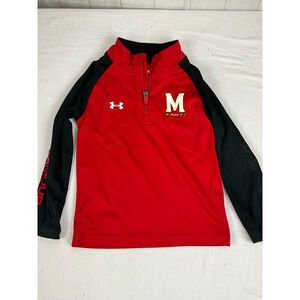 Kids Under Armour NCAA University of Maryland Terrapins 1/4 Zip Jacket Size 2T